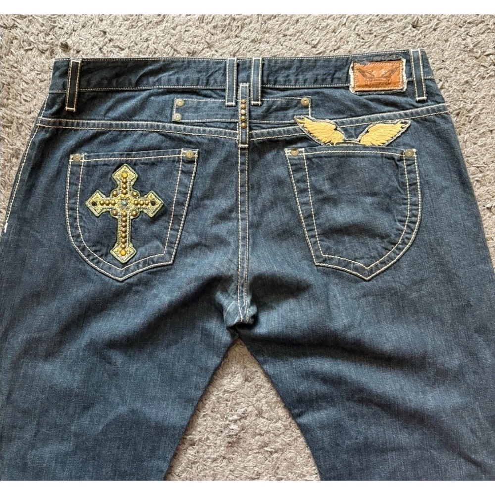 COPY - Robins jeans D5077C CROSS POCKET STUDDED STRAIGHT LEG JEANS SIZE40 MENS …